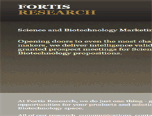 Tablet Screenshot of fortisresearch.com